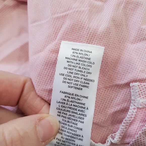 Rhone Polo Shirt Mens Medium Pink Style 101132 Performance Stretch Athletic Golf - Picture 7 of 8